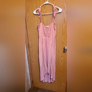 CBRAND Ruffled Pink High Low Dress